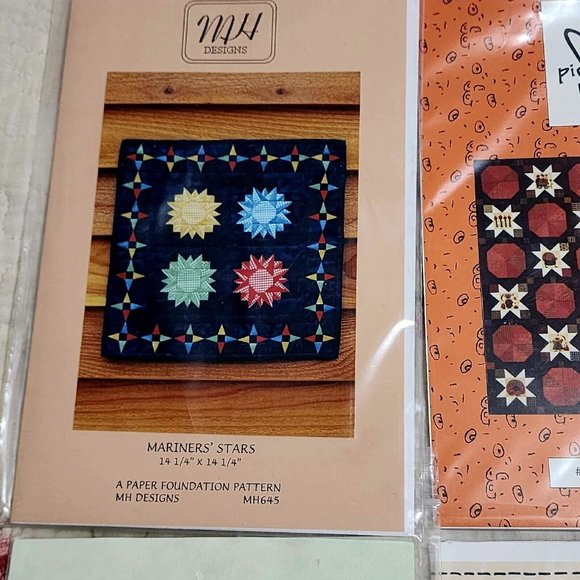 Variety Lot of 4 Quilt Patterns Mixed Templates - Picture 2 of 7